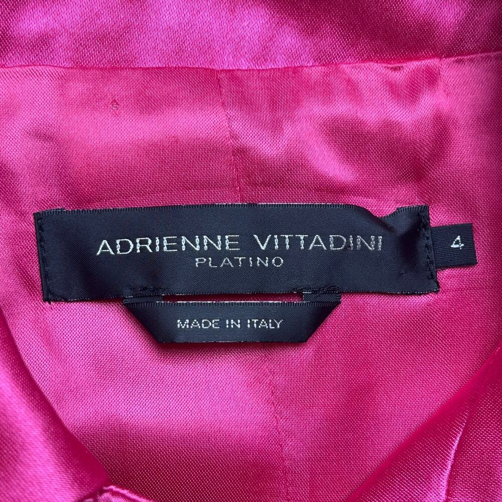 Adrienne Vittadini pink silk blend made in Italy satin dress coat size 4 - Picture 8 of 16